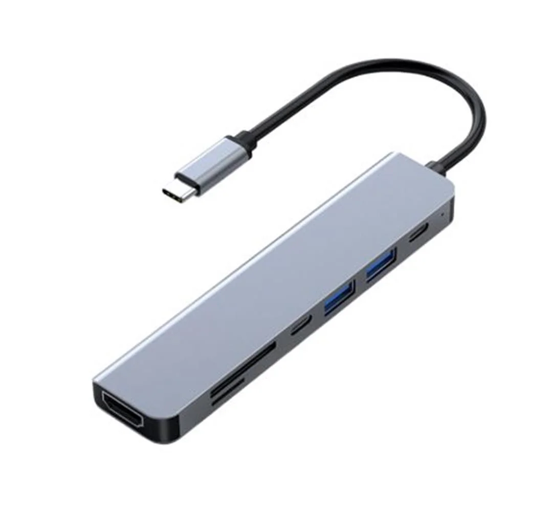 FRISBY FA-7684C Type-c -7in1 USB-C+HDMI +SD-TF+USB3,0+PD+USB-C