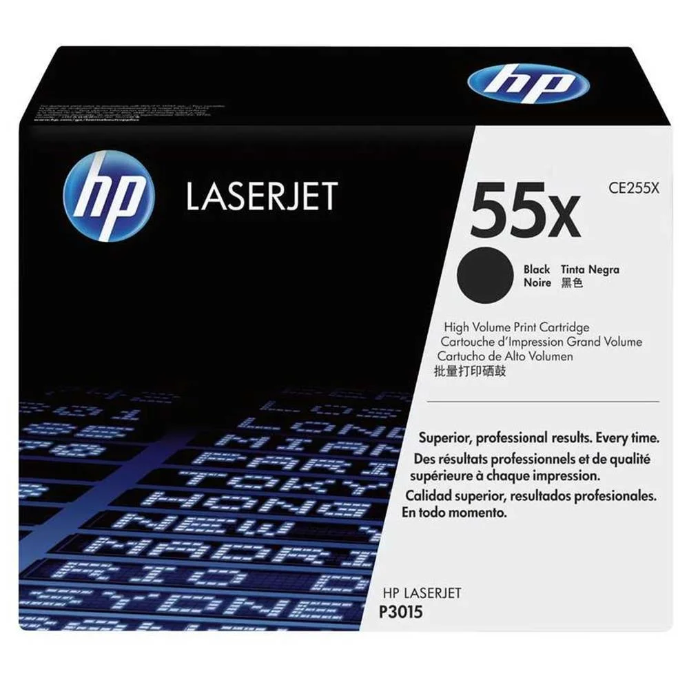 HP 55X Black Siyah 12.500 Sayfa Yüksek Kapasite Toner CE255X