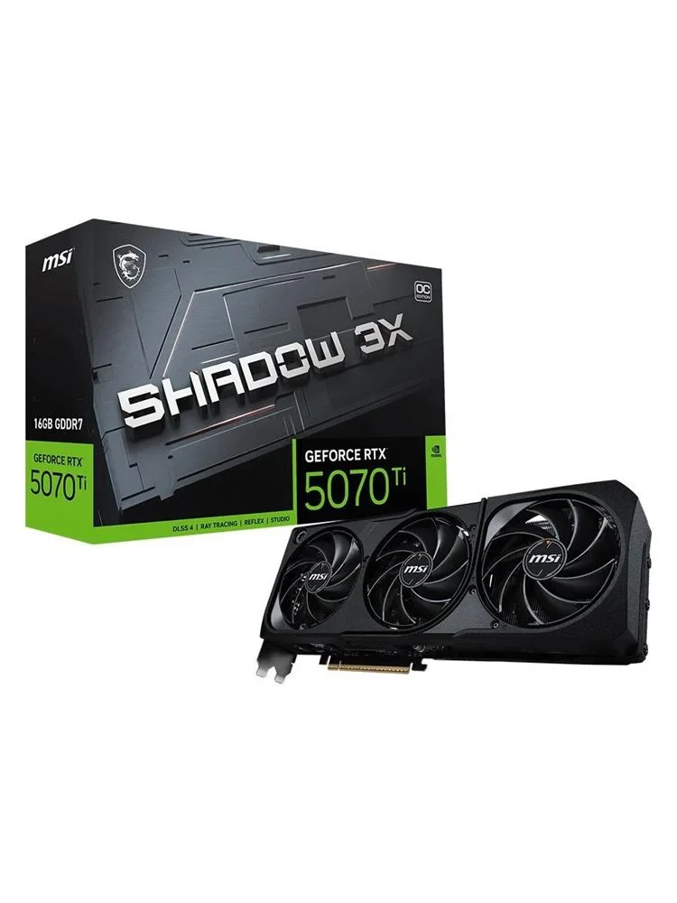 Msi GeForce RTX5070TI 16G SHADOW 3X OC 16GB GDRR7 256 B DX12 PCIE 5.0 X16 (3XDP 1XHDMI) Ekran Kartı