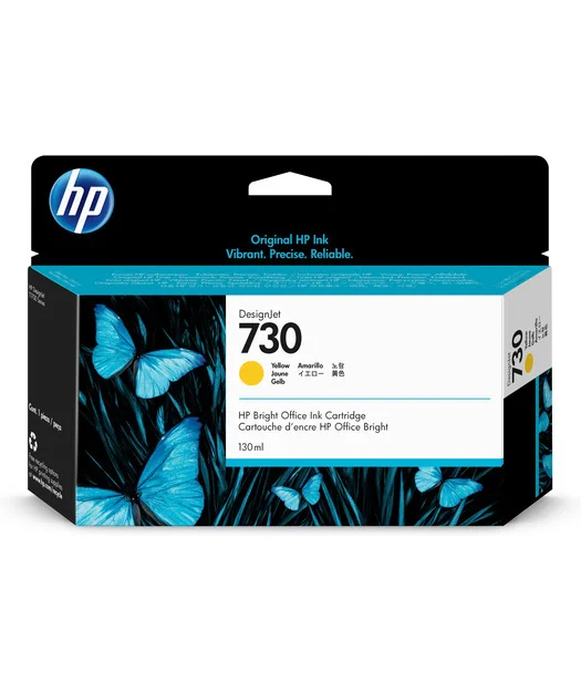 HP P2V64A 130 ml Sarı Mürekkep Kartuş (730)