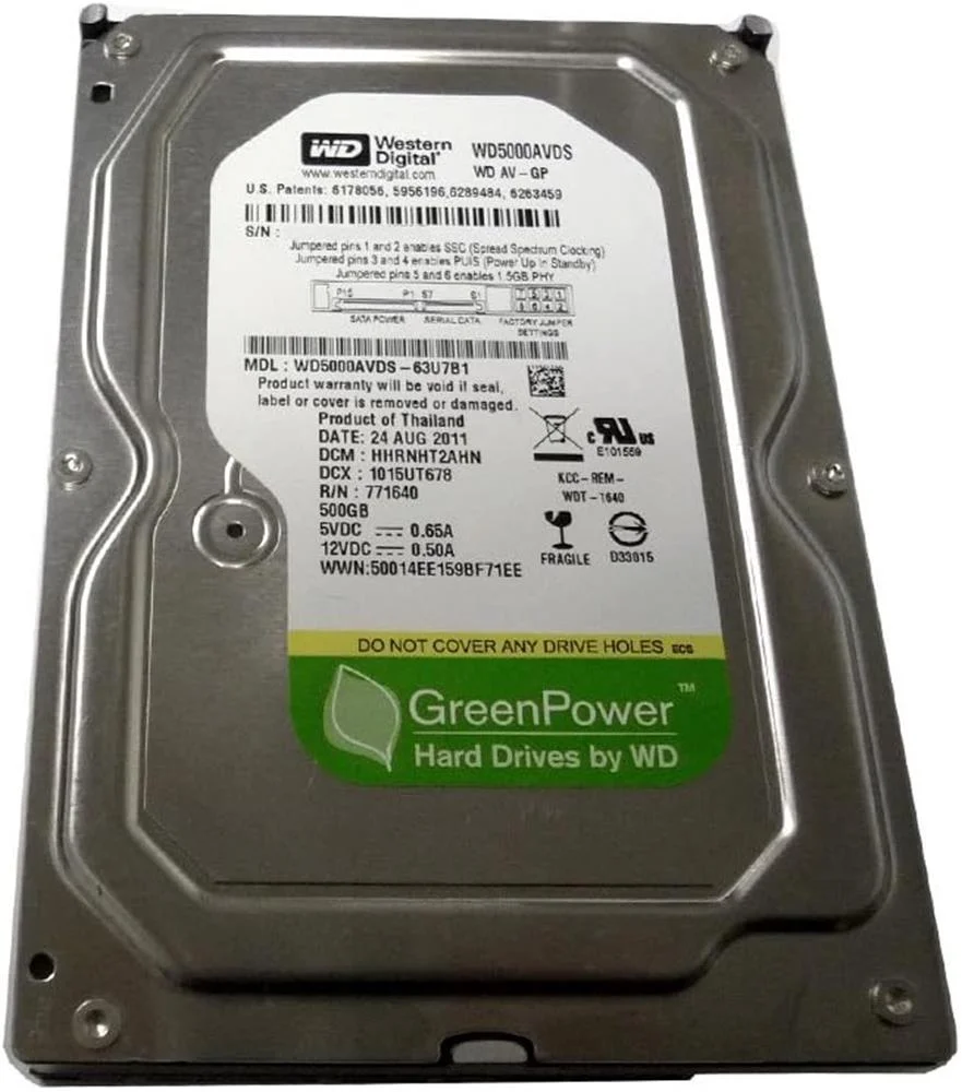Wd 500Gb WD5000AVDS SATA 3.0 5400 3.5" RPM Hard Disk