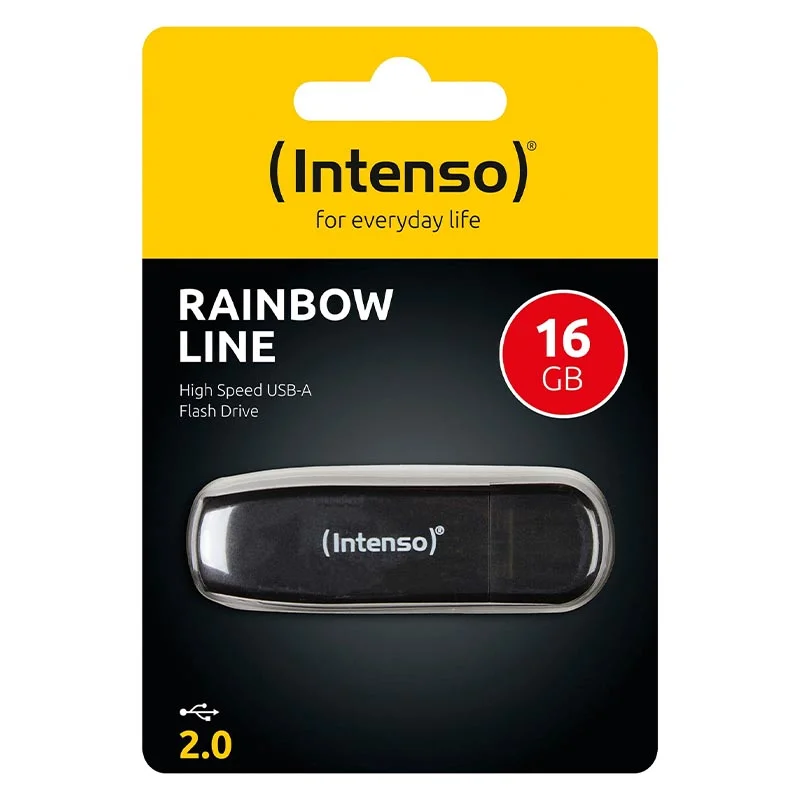 Intenso Rainbow Line USB bellek 16 GB Siyah USB 2.0