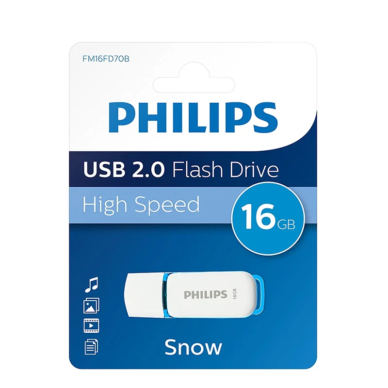 Phılıps 16 Gb Snow Usb2.0 Bellek Mavi/Beyaz Fm16Fd70B/00