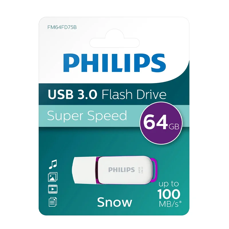 Philips Snow 64 GB LED Göstergeli Super Speed USB 3.0 Flash Bellek