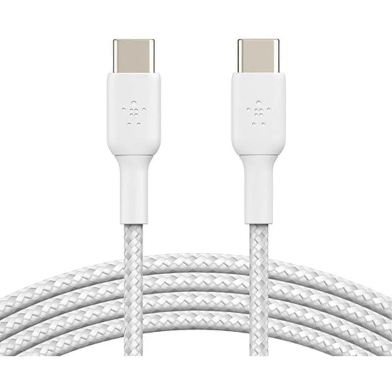 Belkin CAB004 Örgülü USB-C to USB-C 1M Kablo - Beyaz