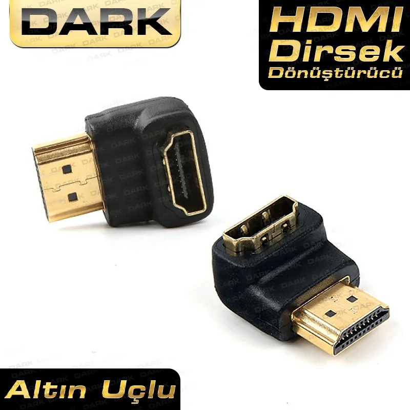 Dark DK-HD-AMXF90 HDMI 90° Dönüştürücü Dirsek - HDMI Erkek - HDMI Dişi