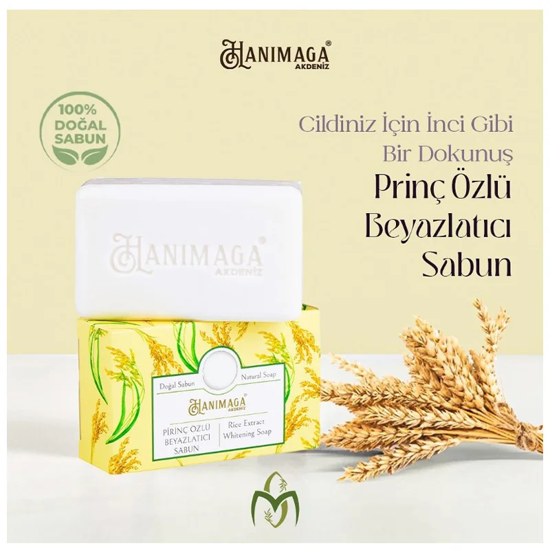 Hanımağa Akdeniz Pirinç Özlü Beyazlatıcı Sabun 100 Gr