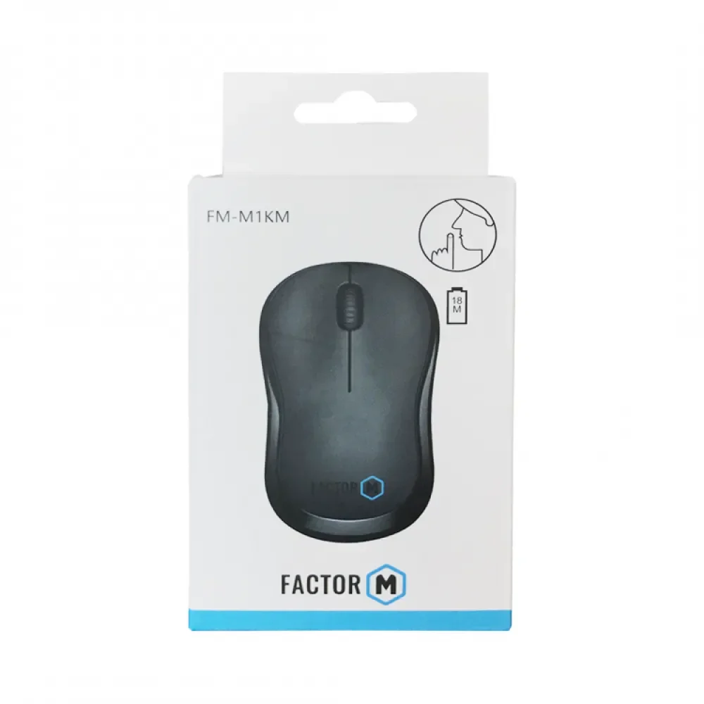 Factor-M M1 Siyah Kablosuz Mouse- Siyah