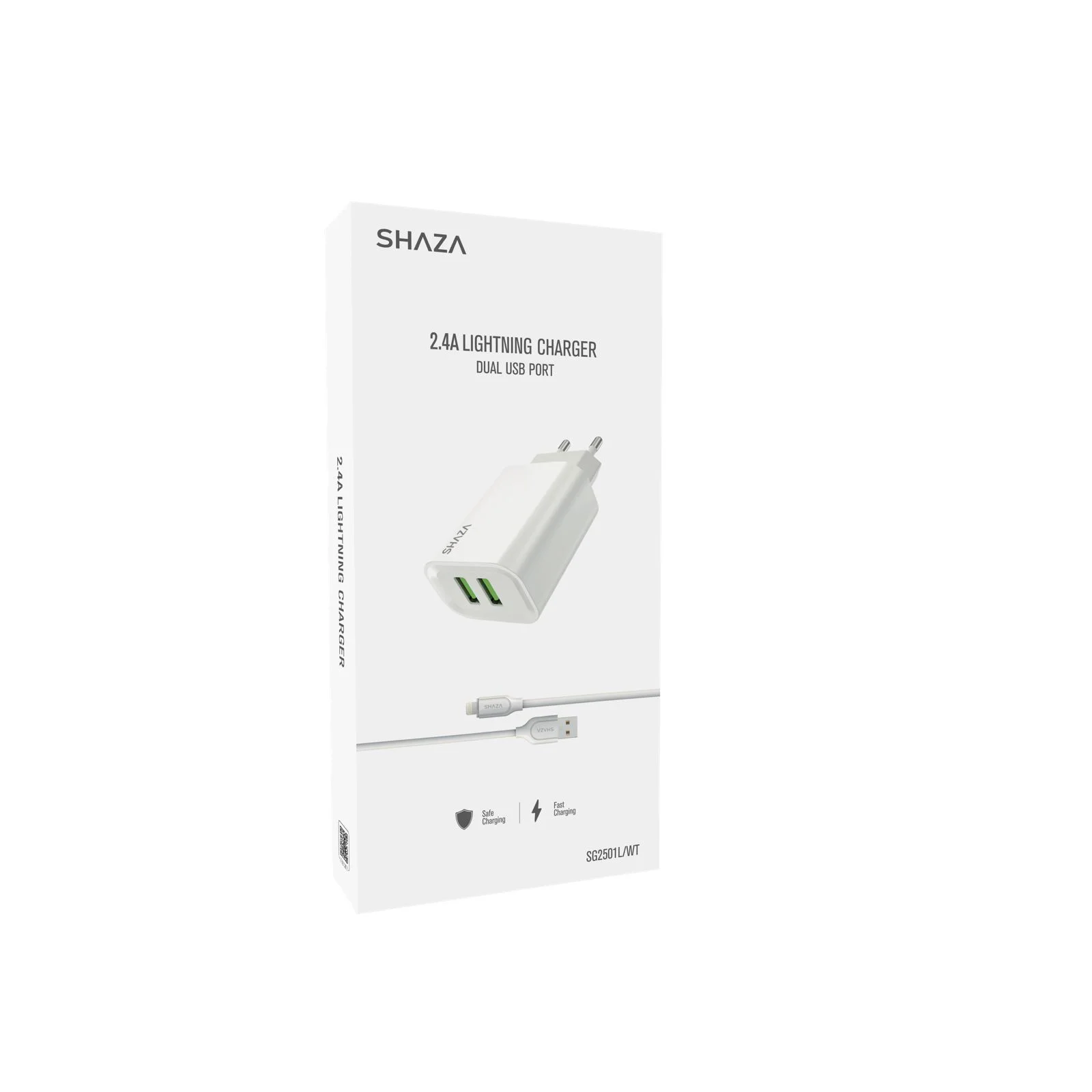 SHAZA 2.4A Seyahat Şarj Adaptörü + Lightning Kablo