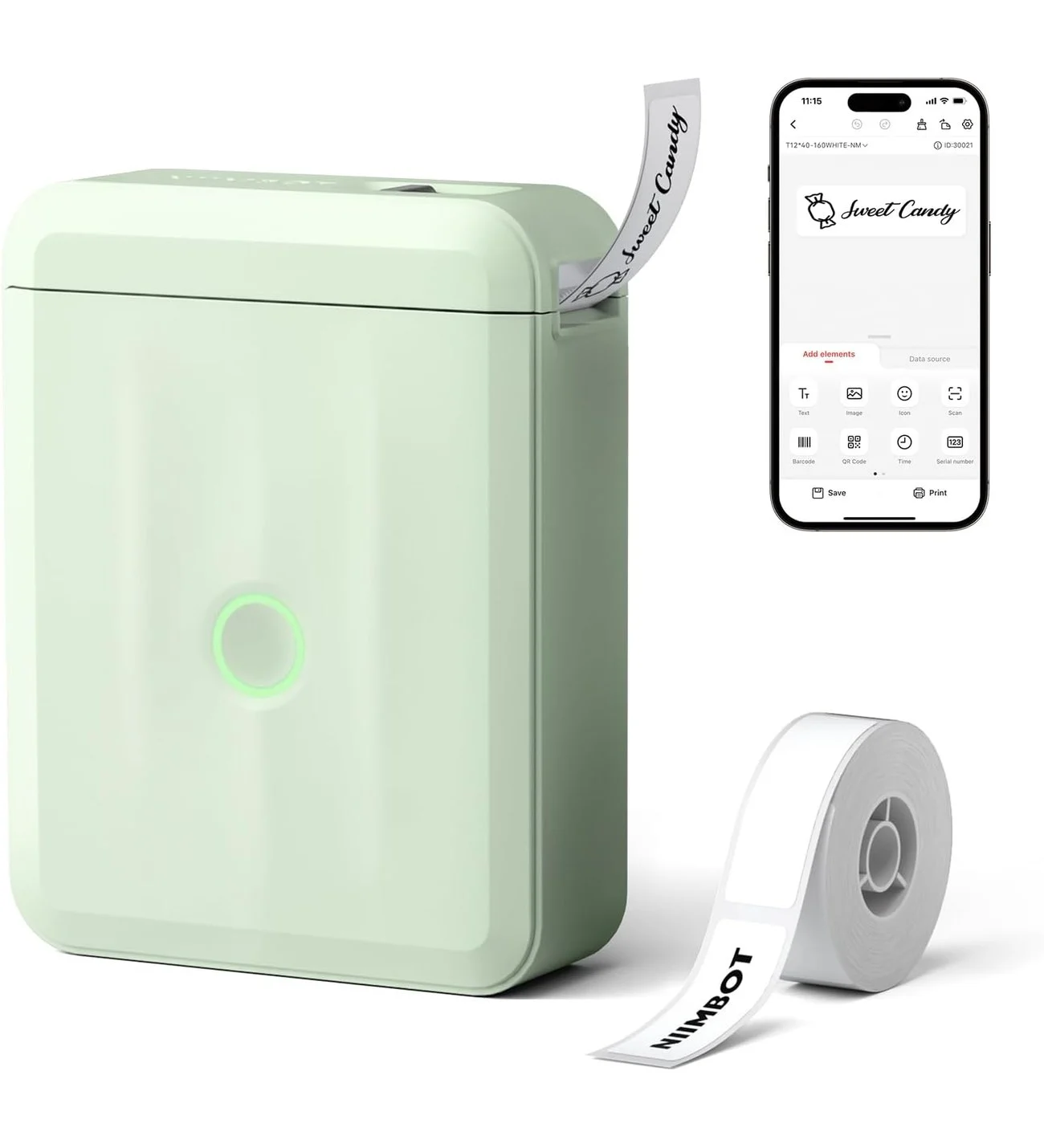 NIIMBOT D110_M Thermal Label Printer (Green) Green