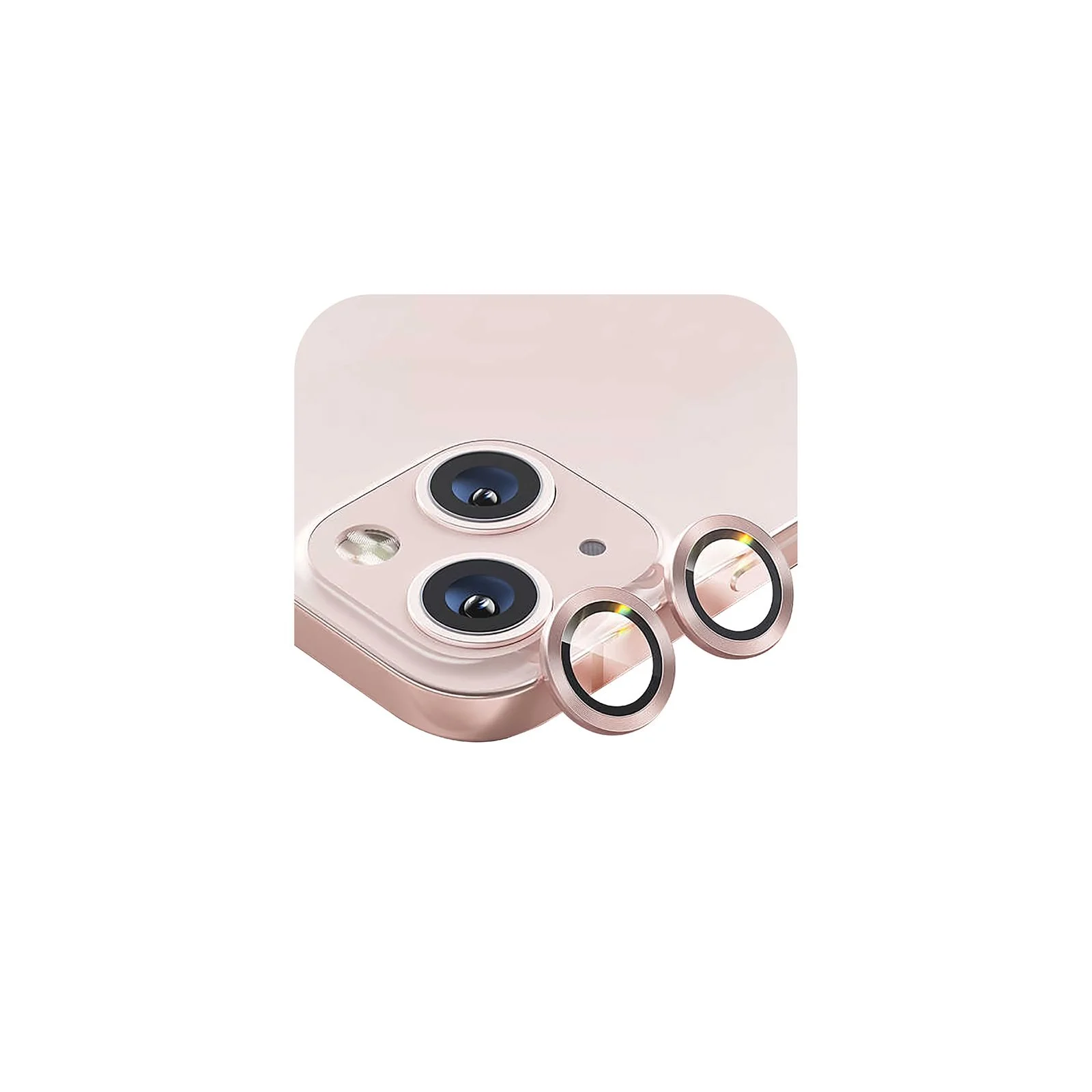 SHAZA Safir Kamera Lens Koruyucu 15/ 15 Plus Pembe