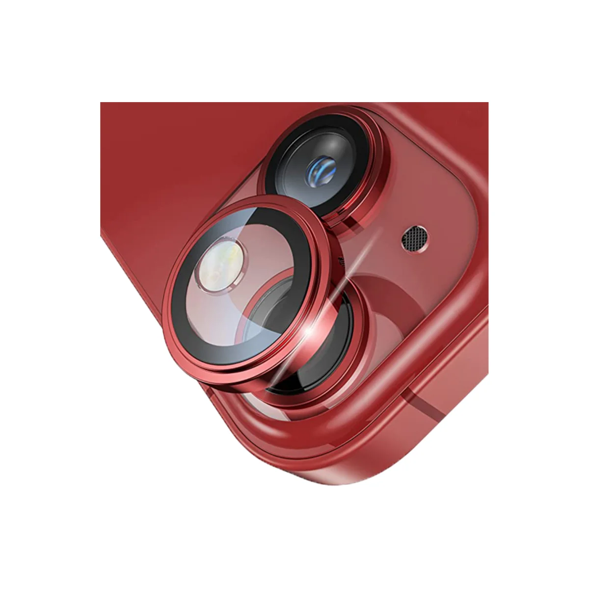 SHAZA Safir Kamera Lens Koruyucu 14/ 14 Plus Kırmızı