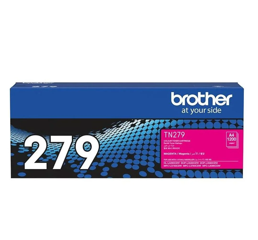 Brother TN-279M Magenta Kırmızı Toner HL-L3280CDW  DCP-L3520-3560 MFC-L3720-3760-8390 1.200 Sayfa