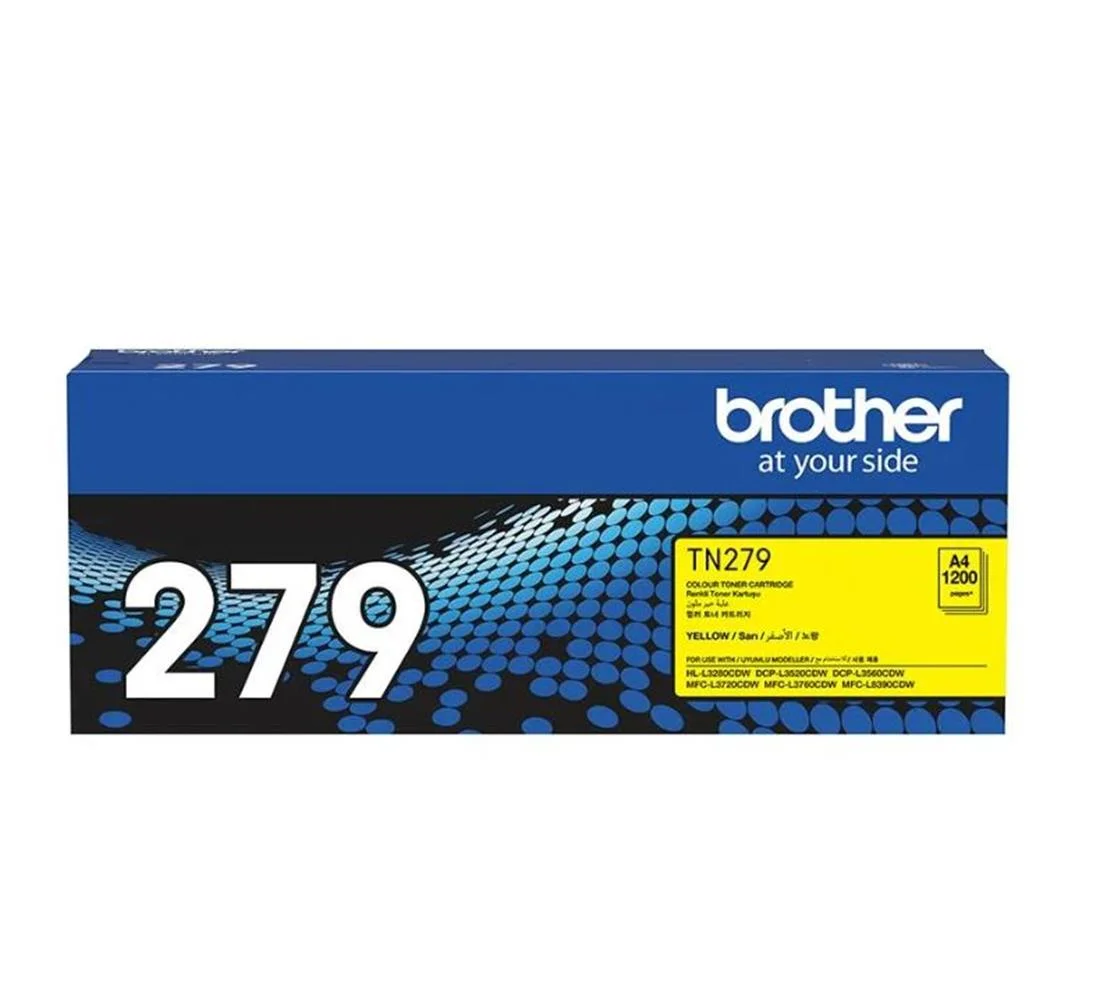 Brother TN-279Y Yellow Sarı Toner HL-L3280CDW  DCP-L3520-3560 MFC-L3720-3760-8390 1.200 Sayfa