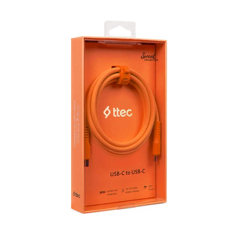 Ttec USB-C - USB-C 120cm 60W PD/QC Hızlı Şarj/Data Kablosu