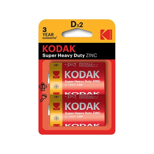 Kodak Blisterli Çinko Karbon Büyük Pil  2&amp;#39;Li Paket
