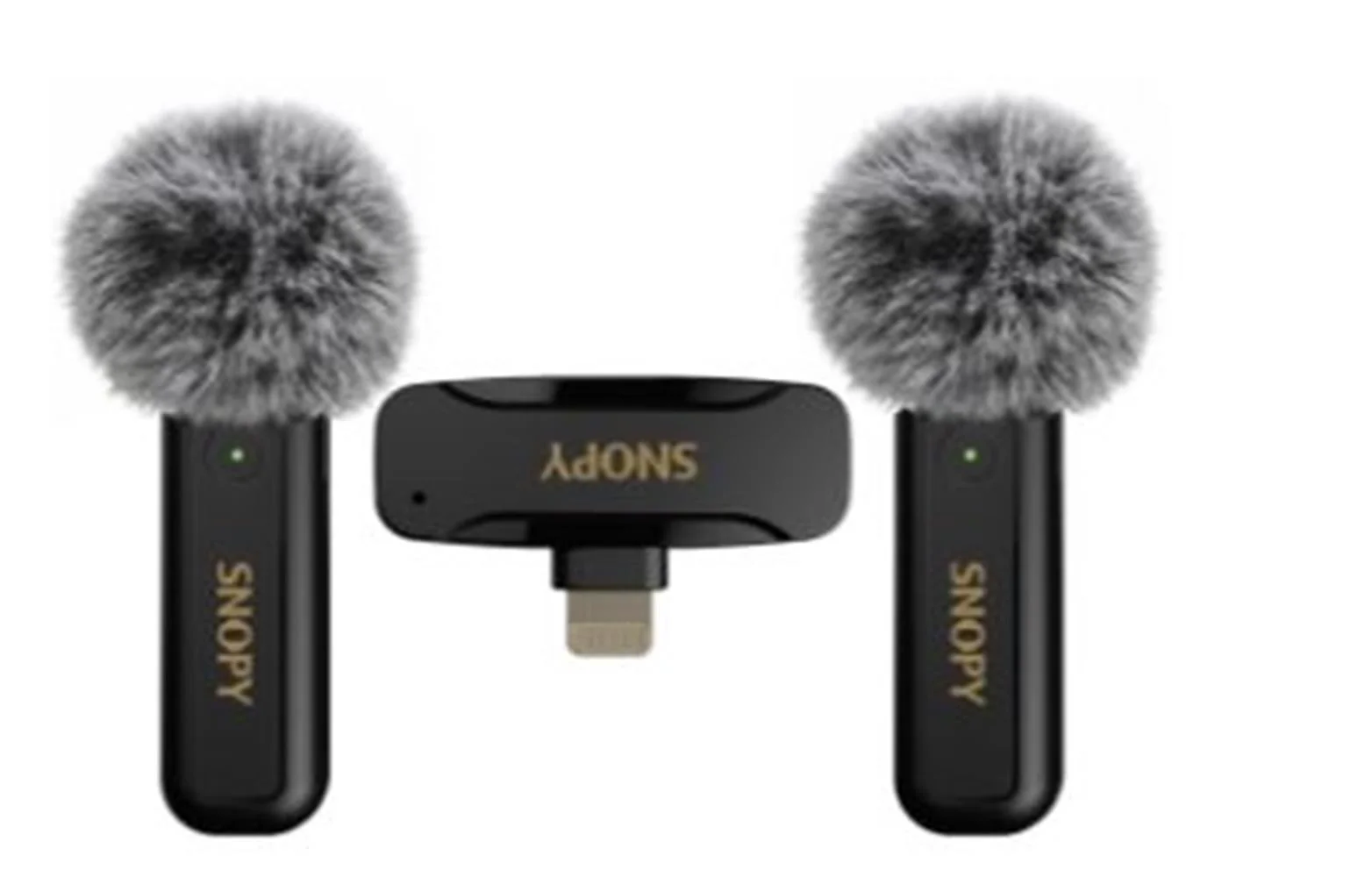 Snopy SN-MW80 Siyah 2 Mikrofonlu Kablosuz Lightning Yaka Mikrofonu