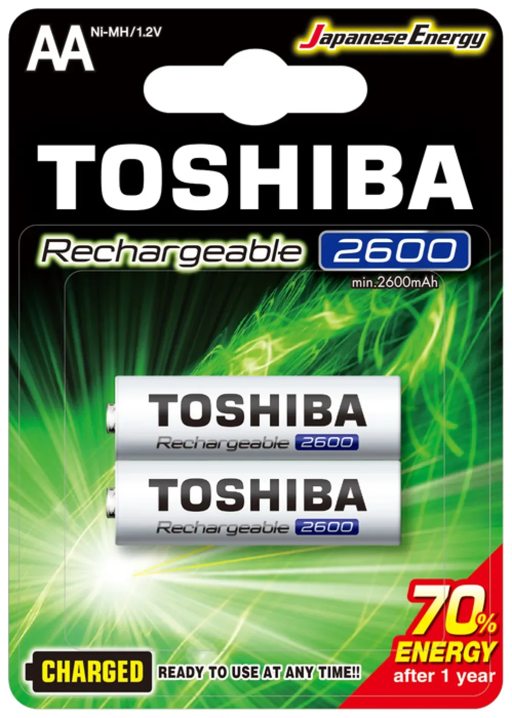 TOSHIBA 2600 MAH ŞARJLI KALEM PİL 2Lİ