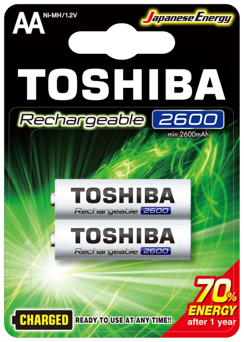 TOSHIBA 2600 MAH ŞARJLI KALEM PİL 2Lİ