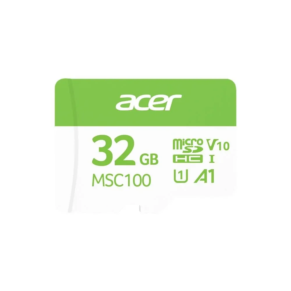 Acer MSC100 32GB microSD U1 V10 A1 Aksiyon Kamera & Güvenlik Kamerası Uyumlu