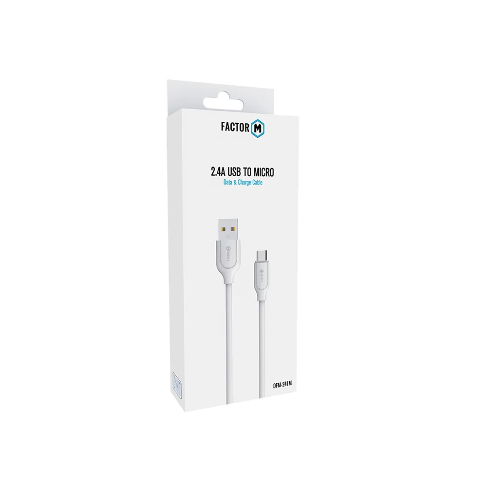 Factor-M Mıcro Data Kablo 2.4A 1M -Beyaz