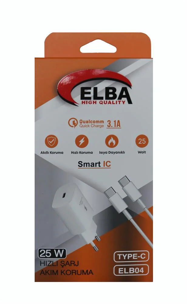 Elba ELB-2705 45W Beyaz Usb-C Ev Şarj Kafa