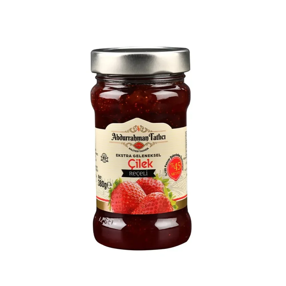 Abdurrahman Tatlıcı Çilek Reçeli cam Kavanoz 380 Gr
