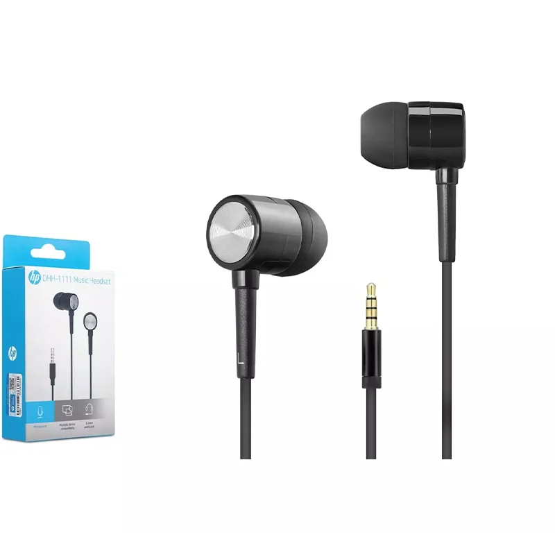 Hp DHH-1111-BK Kablolu Kulakiçi 3.5mm Jack Mikrofonlu Siyah Kulaklık
