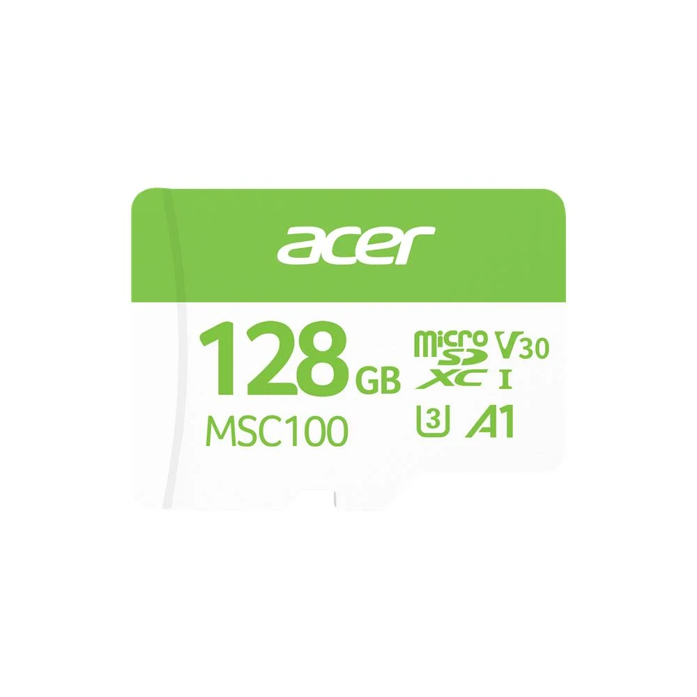 Acer MSC100 128GB microSD U3 V30 A1 Aksiyon Kamera & Güvenlik Kamerası Uyumlu