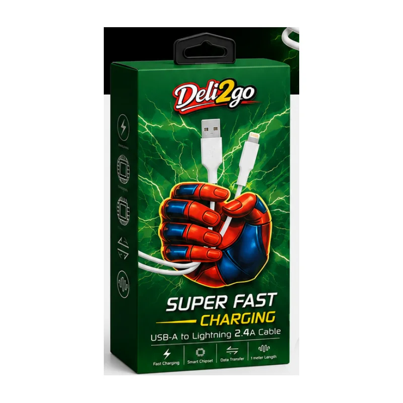 Deli2go USB-A to Lightning 2.4A Kablo (Model: D2G-LTC24)