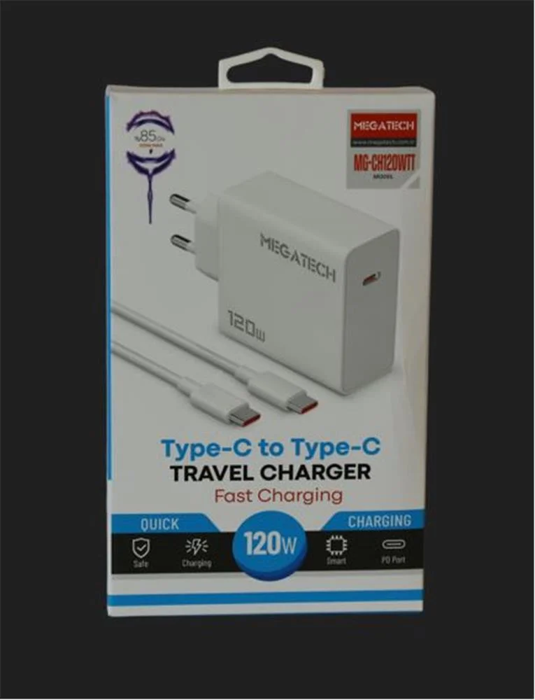 Megatech (MG-CH120WTT) 120W Type-C To Type-C Şarj Aleti