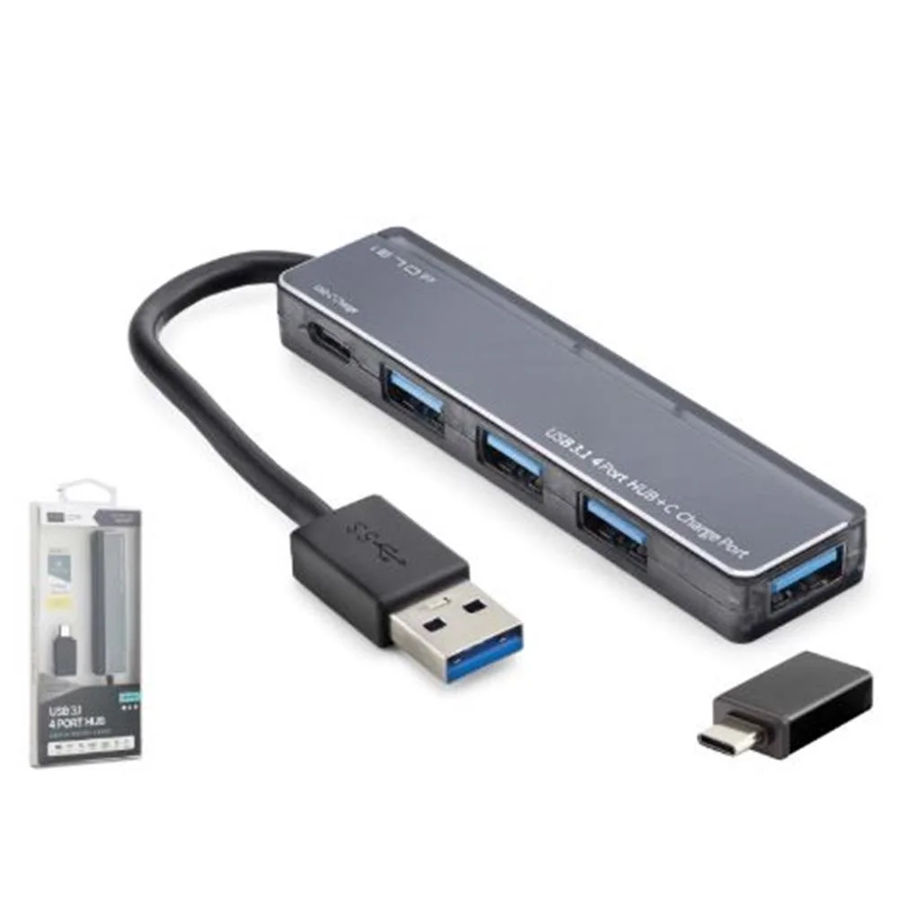 iETOP TU360 USB Type-C 3.1 Gen1 Hub 4 Port 5 Gbps Gri