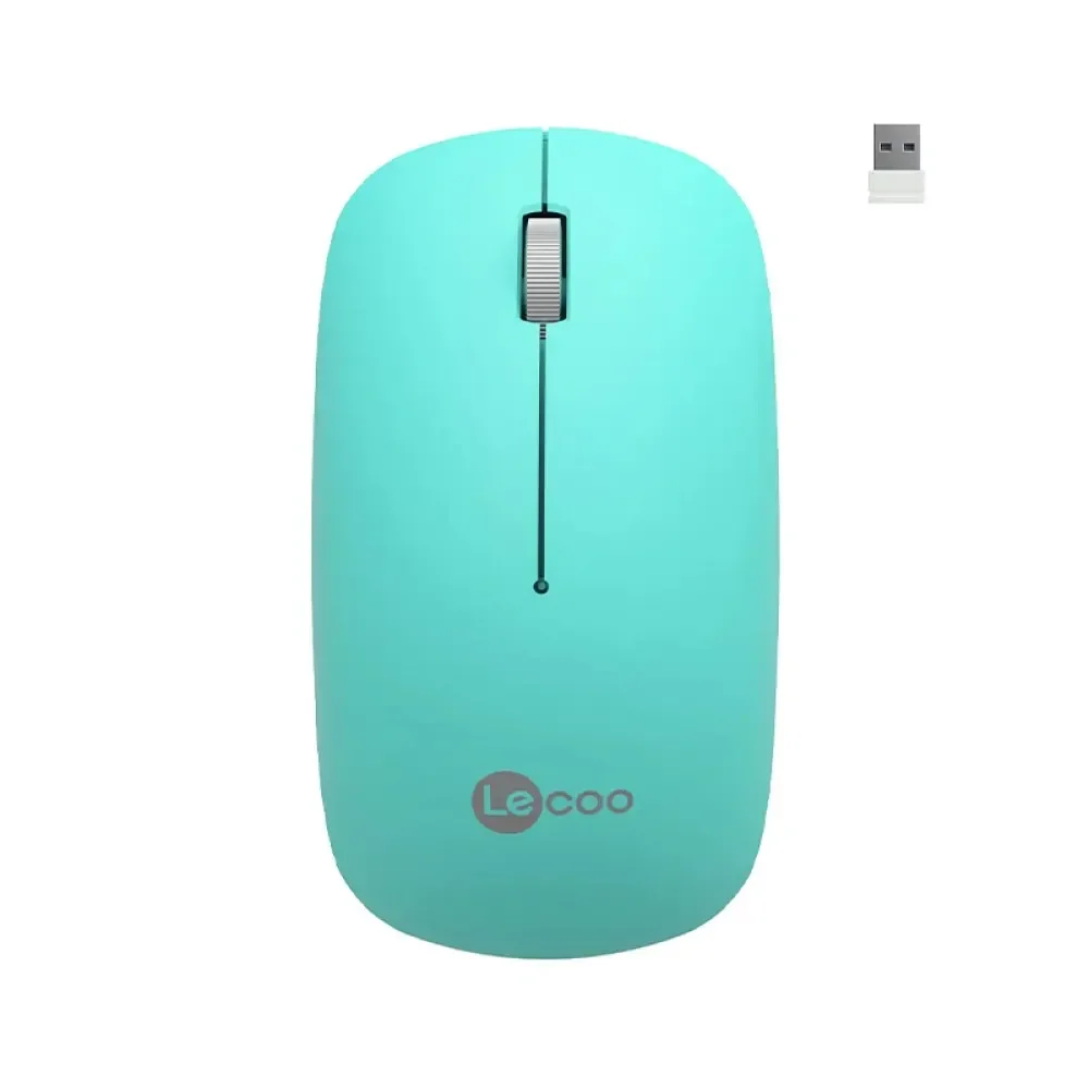 Lecoo WS214 Kablosuz 1200DPI 3 Tuşlu Optik Mouse Turkuaz