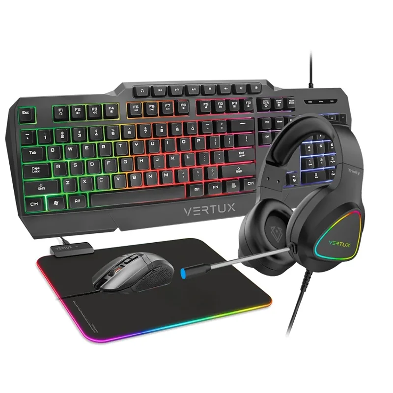 Vertux Vertukit 4in1 Klavye, Mouse, Mousepad, Kulaklık Oyuncu Gaming Başlangıç Set