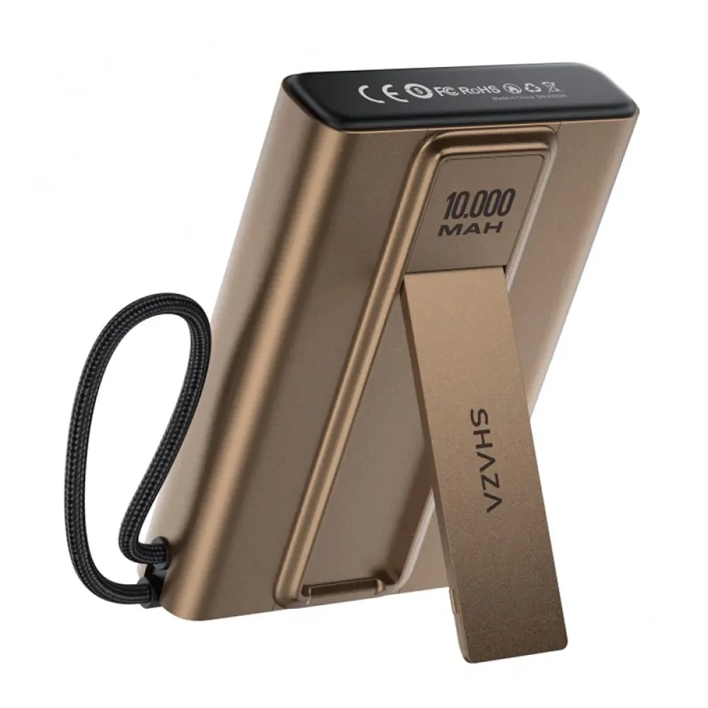 SHAZA 10.000 Mah 22.5W Led Göstergeli Magsafe Powerbank -Gold